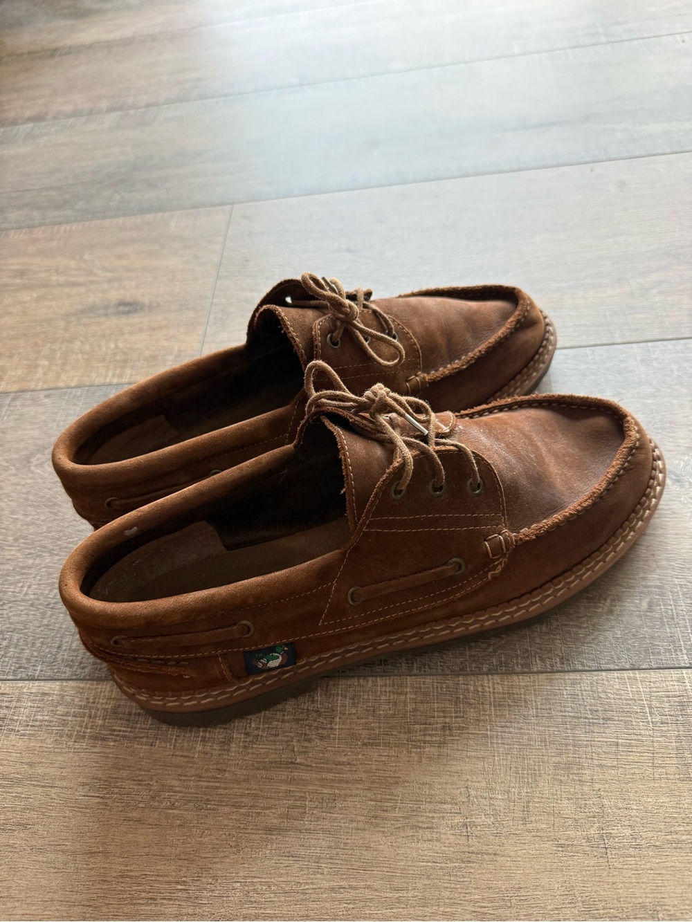 Vintage EuroClub Brown Leather Boat Shoes